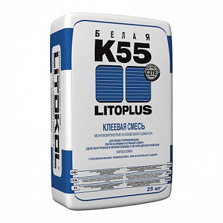 K55 LITOPLUS белый (клей для стеклянной, керамической и каменной мозаики) 25 кг